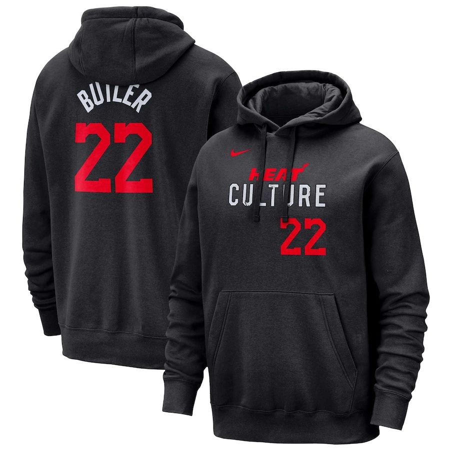 Men Miami Heat 22 Butler Black Nike Season city version Sweatshirts 23-24 NBA Jersey